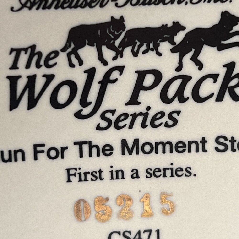 VTG Budweiser 2000 3D Mug The Wolf Pack Series Run For The Moment Stein CS471 - Picture 14 of 16